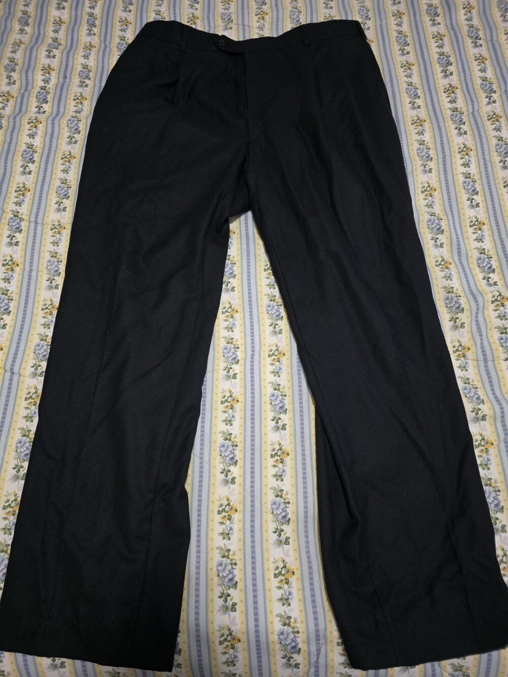 Jos A Bank Black Wool Cashmere Suit Pants 38x32
